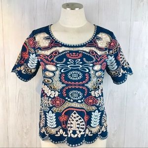 JOA Eyelet Embroidered top